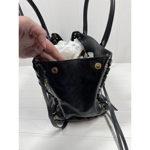 Marc Jacobs Laces The Big Big Apple Tote in Black with Antique Gold - Picture 6 of 9